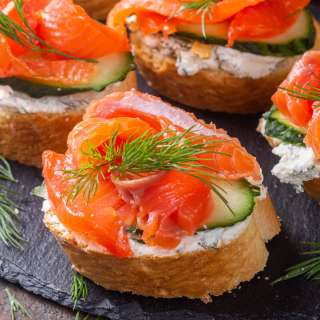 Smoked Salmon Tea Sandwiches (Canapés)