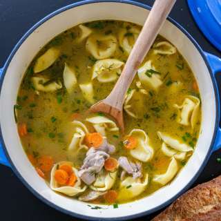 Easy Chicken Tortellini Soup (One Pot)