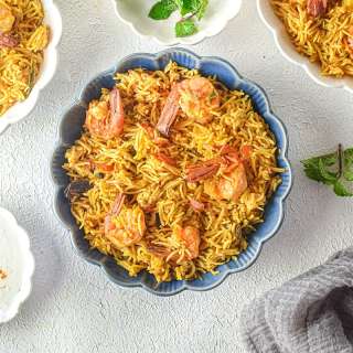 Instant Pot Shrimp Biryani Recipe