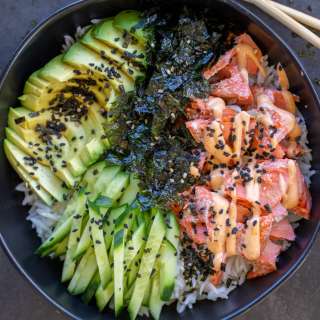 Salmon Sushi Bowl (10 Minute)