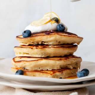 Fluffiest Blueberry Lemon Pancakes