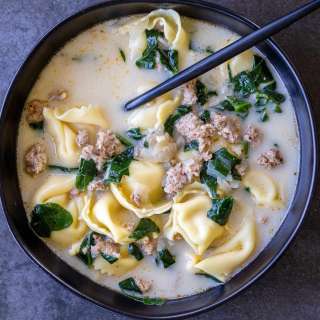 Creamy Spinach Tortellini Soup