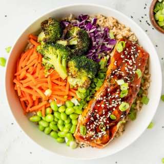 Teriyaki Salmon Buddha Bowls
