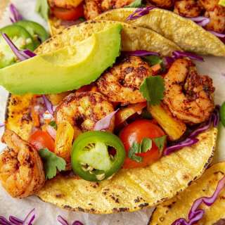 Easy Al Pastor Shrimp Tacos