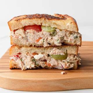 Healthy Mediterranean Tuna Melt Sandwich