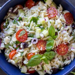 Greek Orzo Salad with Feta