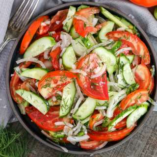 Classic Garden Cucumber Tomato Salad