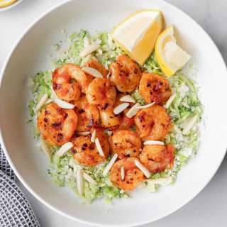 Harissa Shrimp with Cauliflower & Broccoli Couscous