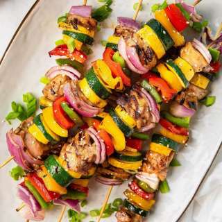 Grilled Honey Soy Chicken Thigh Skewers