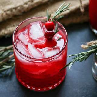 Fresh Cranberry Vodka Cocktail with Rosemary Recipe
