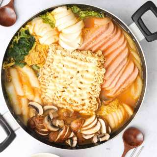 Quick & Easy Mild Budae Jjigae (Korean Army Stew)