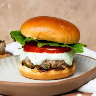 Greek Feta Turkey Burgers