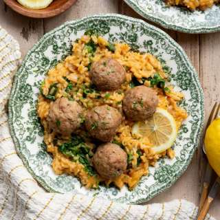 Turkey Meatballs with Lemony Rice