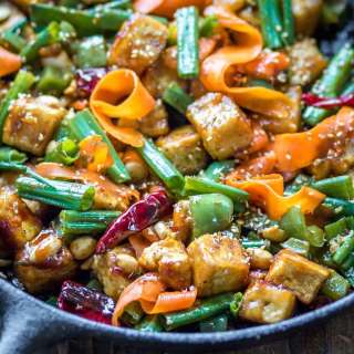 Hoisin Tofu Stir Fry with Peppers and Carrots Recipe