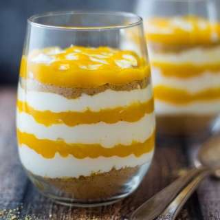 5 Ingredient Layered Mango Cheesecake Parfaits Recipe