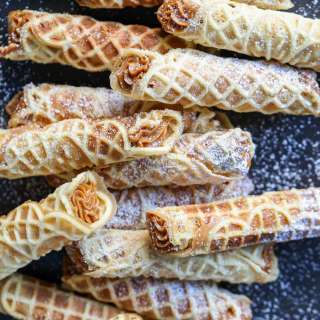 Cream Filled Pizzelles (Trubochki)