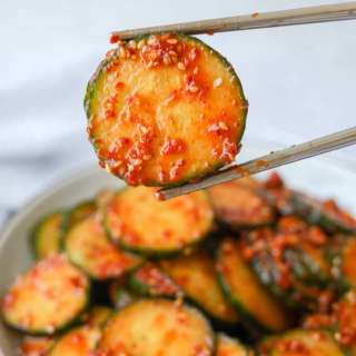 Easy 5-min. Korean Cucumber Salad (Oi Muchim)