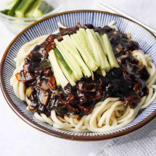 Quick & Easy Jajangmyeon (Korean Black Bean Noodles)