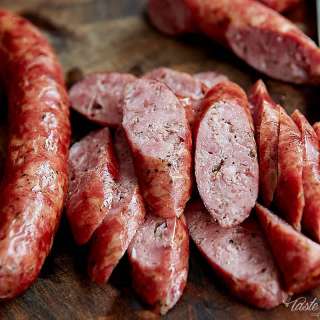 Homemade Swojska Polish Kielbasa