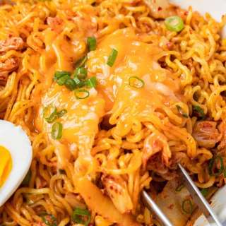 Easy 15-min. Kimchi Cheese Ramen Stir-Fry