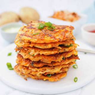 Quick & Easy Kimchi Potato Pancakes