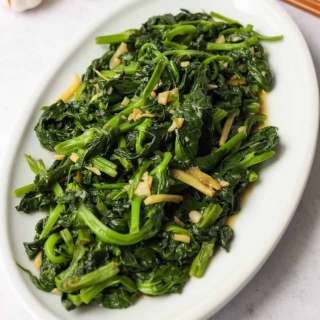 Easy 10-min. Stir Fried Snow Pea Leaves with Garlic