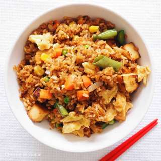Quick & Easy Egg Tofu Fried Rice