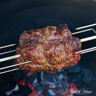 Rotisserie Top Round Roast With Garlic and Herbs