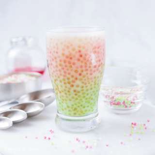 Quick & Easy Rose Pandan Coconut Sago