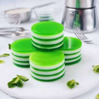 Easy Pandan Coconut Jelly
