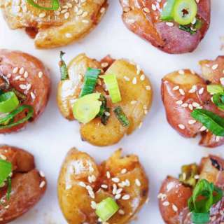 Easy & Simple Asian Sesame Smashed Potatoes