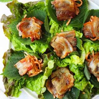 Easy 15-min. Korean Pork Belly Lettuce Wraps
