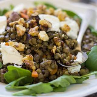 French Lentil Salad with Goat Cheese and Walnuts Recipe