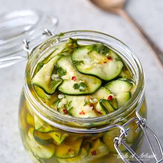Marinated Zucchini with Garlic and Fresh Herbs