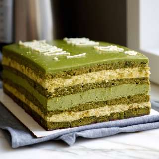 Matcha Opera Cake