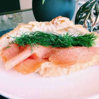 5-min. Easy Smoked Salmon Cream Cheese Croissant