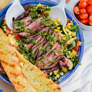 Chimichurri Steak Salad with Grilled Vegetables