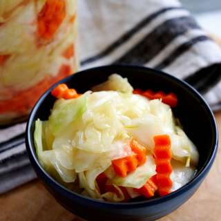 Crunchy Pickled Cabbage (Sweet, Salty, and Tangy)