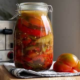 Homemade Marinated Roasted Peppers