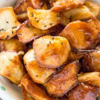 Korean Candied Sweet Potatoes (Goguma Mattang)