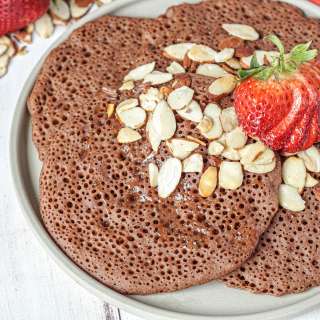Chocolate Beghrir (Algerian Chocolate Honeycomb Pancakes)