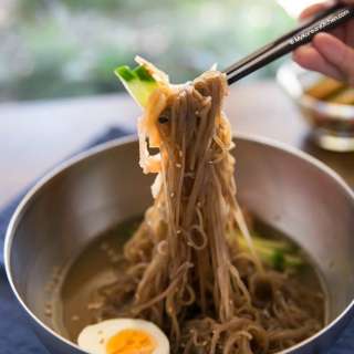 Instant Mul Naengmyun (Korean Cold Noodle Soup)
