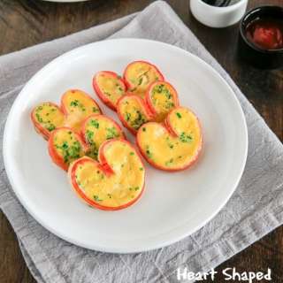 Heart Shaped Imitation Crab Omelettes