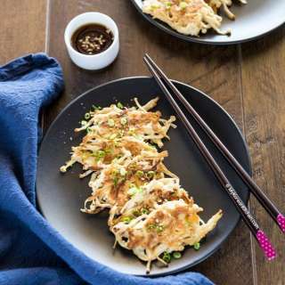 Korean Enoki Mushroom Pancakes