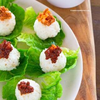 Ssambap (Korean Rice Lettuce Wraps)