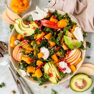 Kale Fall Salad with Roasted Butternut Squash