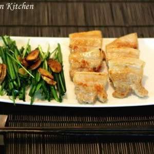Garlic Chives and Baked Garlic Salad