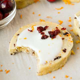 Cranberry Orange Shortbread Cookies
