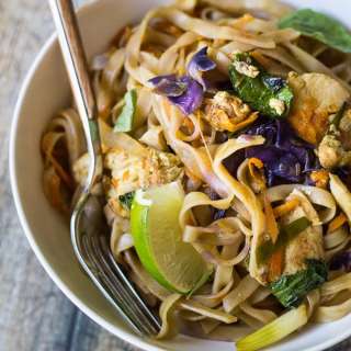 Drunken Noodles with Chicken (Pad Kee Mao) Recipe