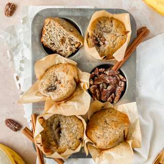 Greek Yogurt Banana Muffins